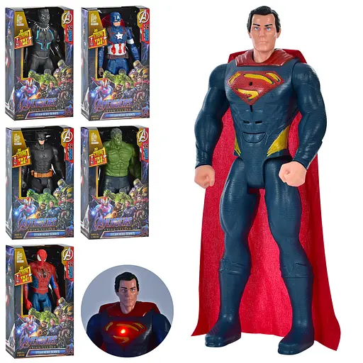 Супергерой Месники, 29 см, рухливі руки і ноги, музичні світлові ефекти, DY-H5826-32 - фото 4