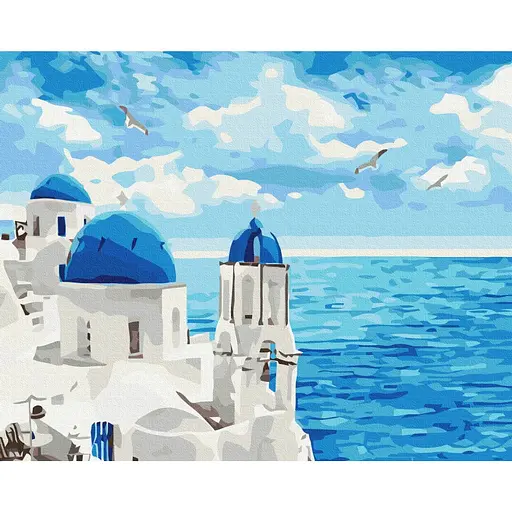 Картина за номерами Хмари Санторіні Brushme 40x50 см кольорова 000278004