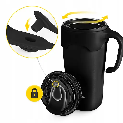 Термокружка Mountain Goat со соломинкой 0.65 л Black (P-5905973406123) - фото 11