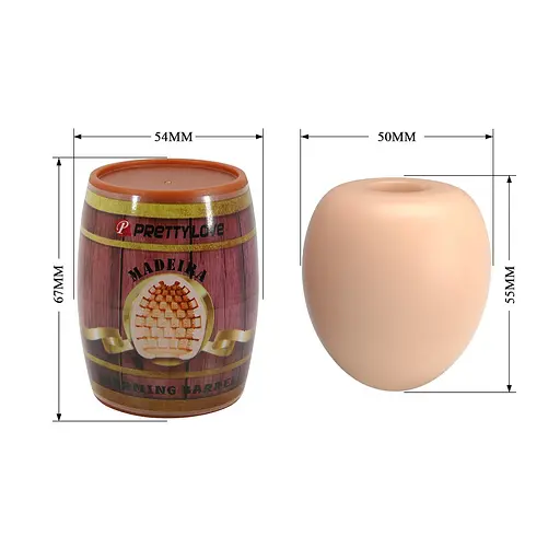 Мастурбатор Pretty Love Madeira Charming Barrel бежевий - фото 4