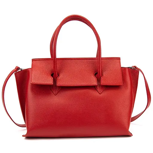 Шкіряна сумка середніх розмірів колір червоний Firenze Italy F-IT-76222R