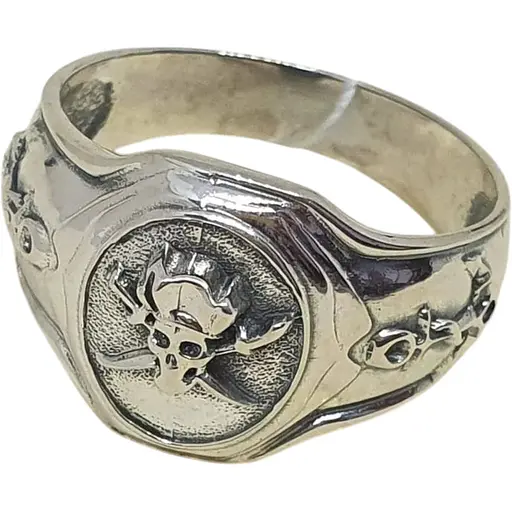 Серебряное мужское кольцо Vegas Пират. Артикул 60009Ч 21,5