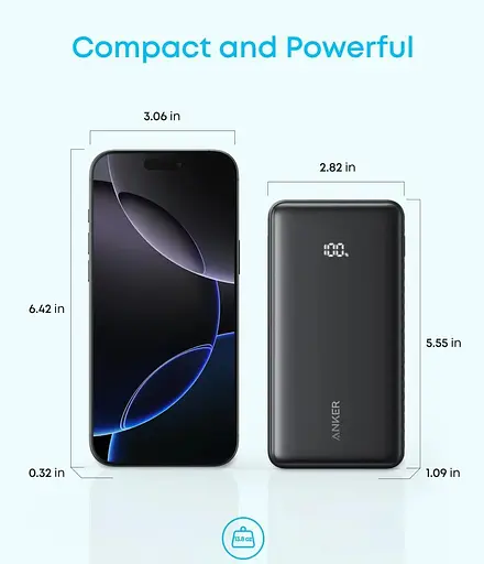 Повербанк Anker Zolo 22.5W чорний 20000 mAh - фото 7