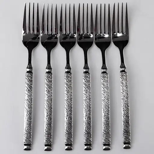 Набор столовых вилок Yiwu 6 штук из нержавеющей стали 21 см вилки кухонные столовые сервировочные приборы HP-16978-11 - фото 3