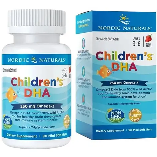 Жирные кислоты Nordic Naturals Children's DHA 250 mg, 90 капсул клубника