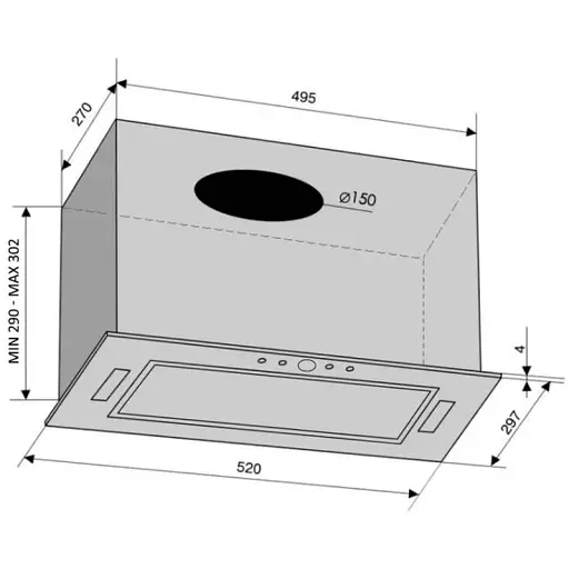Витяжка VENTOLUX PUNTO 52 MBG (1000) TC MS - фото 7
