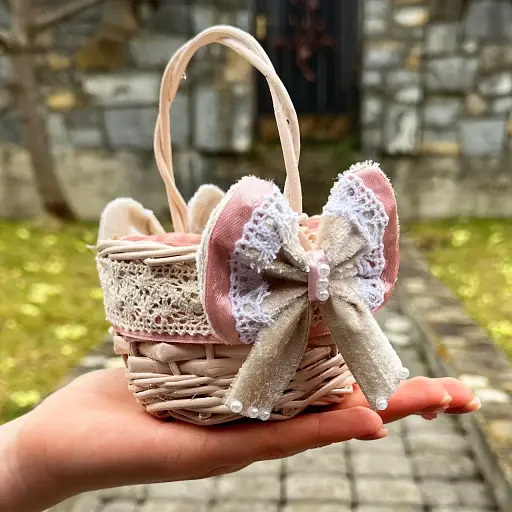Пасхальная корзина 10х10х15 см. hand-made MIS LT 10 - фото 1