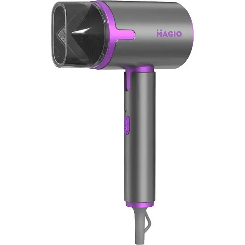 Фен Magio MG-163, Grey, 2000W, 3 скорости, 3 температурных режима, концентратор - фото 4