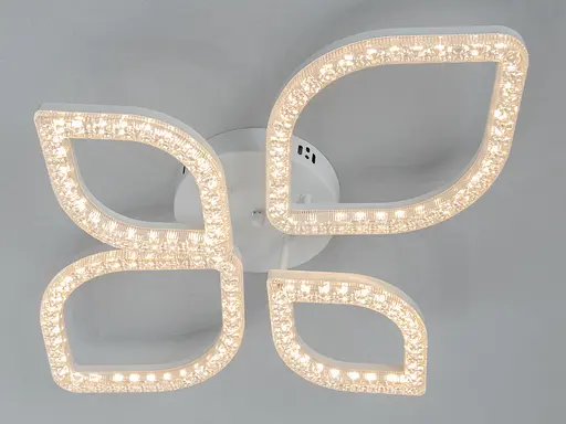 Стельова світлодіодна люстра Diasha MX4773-5SBK чорна 73 Вт 5 плафонів акрил - фото 3