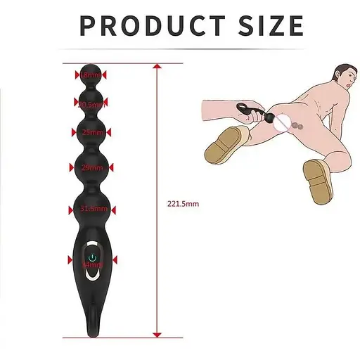 Анальна пробка стимулятор віброкулька, масажер простати - фото 3