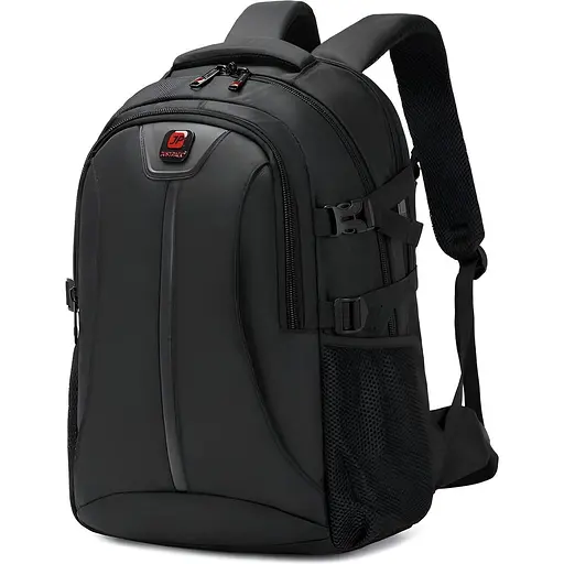 Универсальный городской рюкзак Justpack с USB зарядкой 32x19x50 см черный (8805) - фото 2