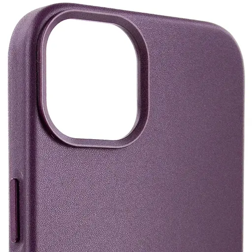 Шкіряний чохол Epik Leather Case AA Plus with MagSafe для Apple iPhone 14, 6.1 Dark Cherry - фото 3