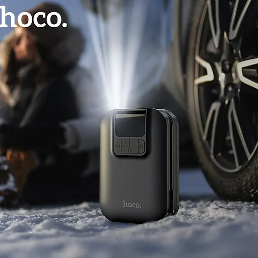 Автомобільний насос Hoco S53 Breeze portable portable smart air pump Black - фото 8
