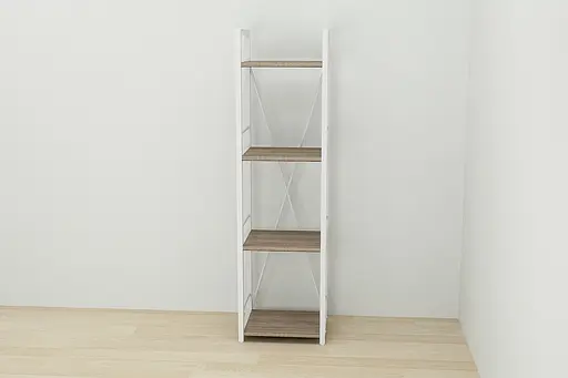 Этажерка 4/34 Ferrum-decor Серии Коннект 120x34x28 белый ДСП Дуб Сонома Труфель 16мм (FRD-104281) - фото 7