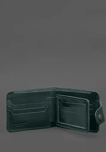 Кожаный портмоне 9.1 Зеленый - фото 4
