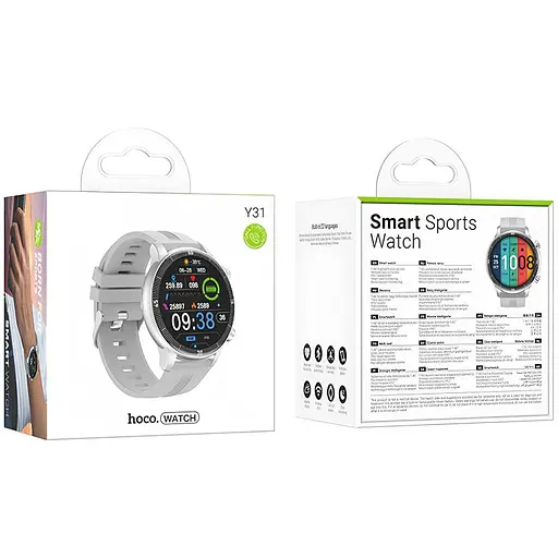 Смарт-годинник Hoco Smart Watch Y31 Smart sports watch (call version) Silver - фото 4