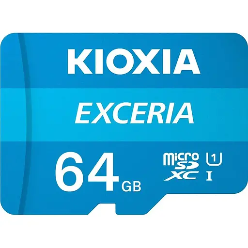 Карта памяти Kioxia MicroSDXC 64GB UHS-I Class 10 Exceria R100MB/s + SD-адаптер (LMEX1L064GG2) - фото 1