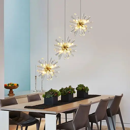 Круглый дизайнерский подвес с кристаллами | Line F | Арт. NO4/1-240 AB - фото 2