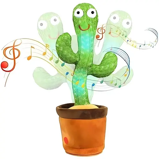 Игрушка танцующий кактус Dancing Cactus с музыкой, светом и повторением - фото 3