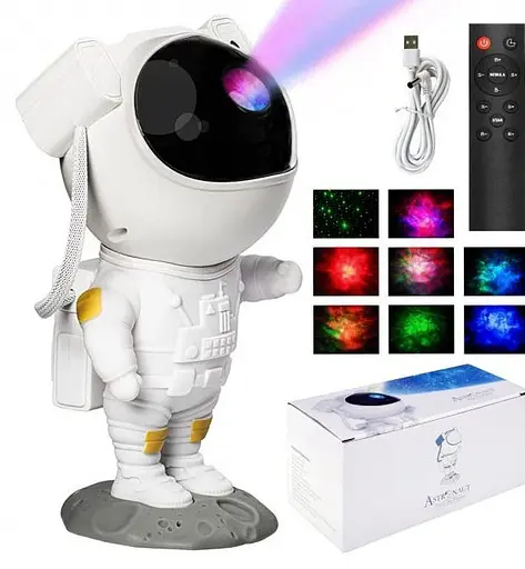 Ночник – проектор звездного неба Астронавт Astronaut Starry Sky Projector космонавт детский светильник - фото 2
