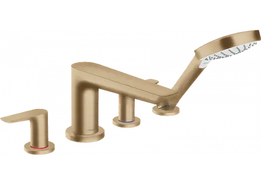 Смеситель врезной на борт ванны Hansgrohe Talis E на 4 отверстия Brushed Bronze 71748140 Бронза - фото 1