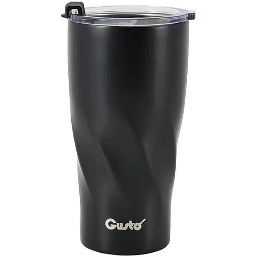 Термокружка Gusto GT-108 з нержавіючої сталі подвійна ізоляція 590 мл Чорний кристал - фото 1