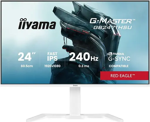 Монітор Iiyama 23.8" GB2471HSU-W1 White FHD IPS 240Hz (GB2471HSU-W1) - фото 1