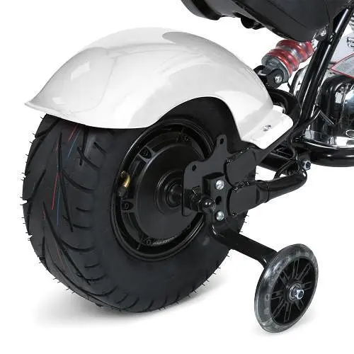 Электромобиль детский Мотоцикл M 6016AL-1 36V USB Bluetooth TF кожа белый - фото 4