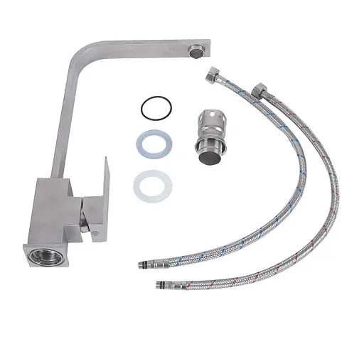 Смеситель для кухни Platinum 179 NES (3007) нержавеющая сталь - фото 2