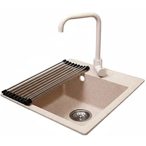 Комплект гранітна мийка + змішувач Romzha Adiere Bezhvy (B) - фото 1