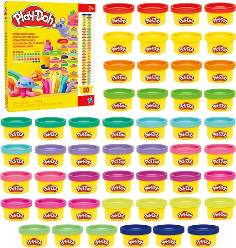 Набор массы для лепки Hasbro Play-Doh Радужные сюрпризы 50 баночек (G1761) - фото 3