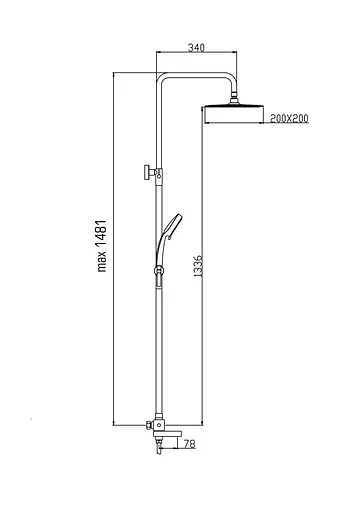 Душова система з термостатом Gappo G2499-40, вилив - перемикач на лійку, 3-функції, нержавіюча сталь - фото 2