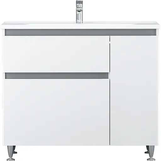 Тумба напольная AM.PM X-Joy 100 см правосторонняя с умывальником (M85-FSR10036-WC10036WG38) - фото 1