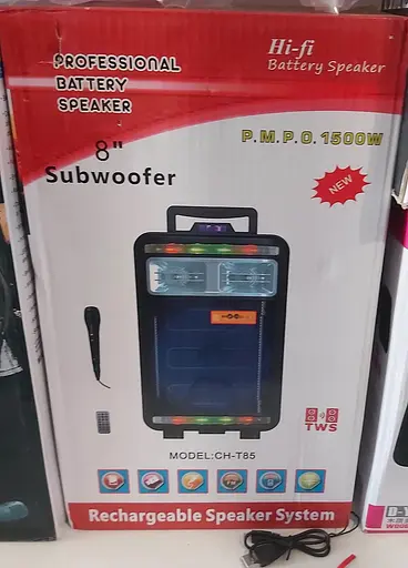 Акустическая портативная колонка Ch-T85 с подсветкой и микрофоном - фото 3