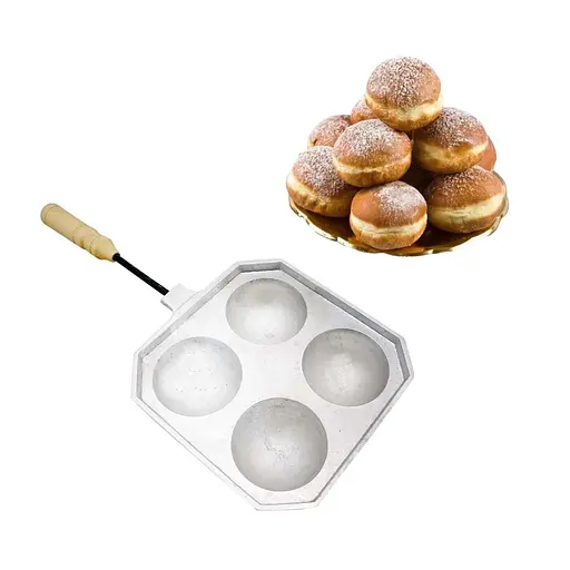 Форма для приготовления творожных, сырных шариков / пончиков (такоячница) на 4 шарика, Ласунка 81924 - фото 4