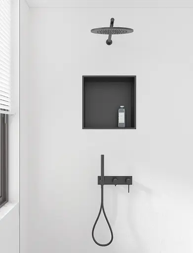 Полка в ванную Mixxus Premium Niche-0101 Black MI6678, Черный - фото 5