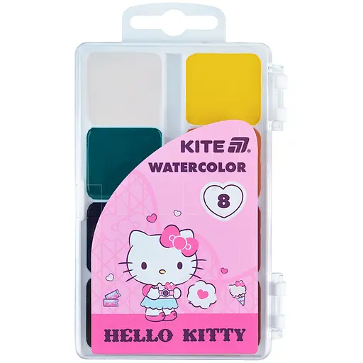 Фарби акварельні Kite Hello Kitty 8 кольорів (HK25-065)