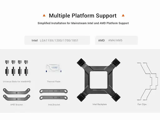 Кулер для процессора PcCooler RT500 Digital ARGB BK (RT500 Digital ARGB BK) - фото 9