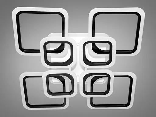 Світлодіодна люстра смарт світильник з пультом, диммером, 145W, чорна - фото 3