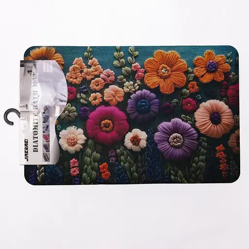 3D-килимок для ванної кімнати з м'якого діатоміту 38×58 (см) вологопоглинальний килимок для дому ванни душу та туалету Yiwu HP-42-30 - фото 3