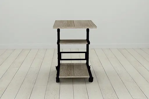 Стол приставной Ferrum-decor Адан 62x40x60 металл Черный ДСП Дуб Дуб Сонома Трюфель 16мм (FRD-102488) - фото 4