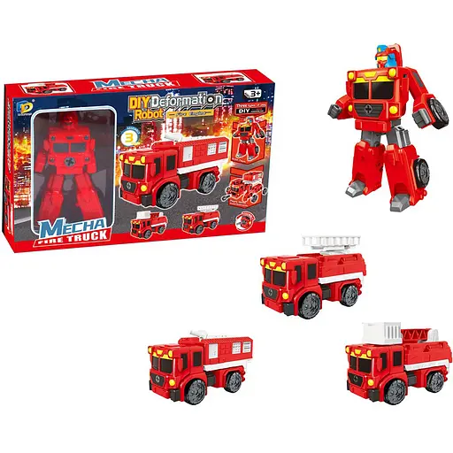 Іграшка DIY Toys Робот-трансформер 3-в-1 червоний (CJ-2180670) - фото 1