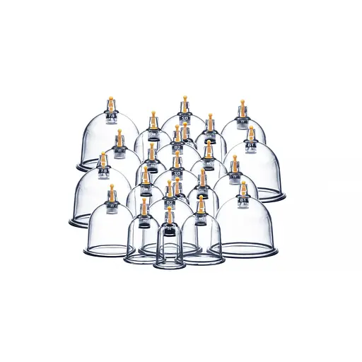 Вакуумные массажные банки 4FIZJO для тела (китайские/атницелюлитные банки) 24 шт с помпой 4FJ0580 (P-5907739319913) - фото 5