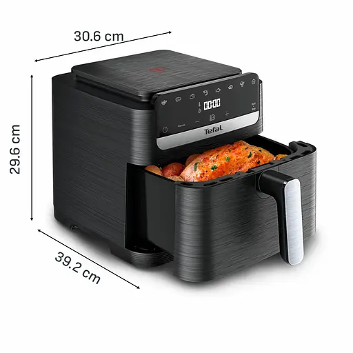 Аерогриль Tefal Easy Fry Mega Compact чорний 1700 Вт (EY8618E0) - фото 4