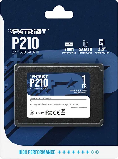 Накопитель SSD 1Tb PATRIOT P210 2.5" SATA3 - фото 5