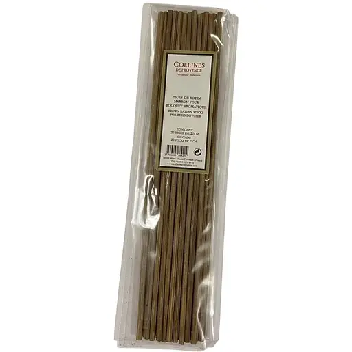 Палички для аромадифузора Collines de Provence ротангові коричневі 21 см 20 шт.