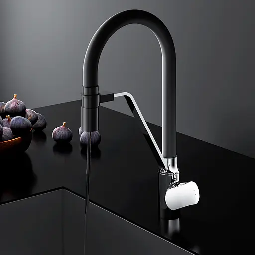 Смеситель для кухни на две воды Am.Pm Like black F8007802 Черный матовый - фото 4