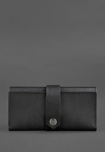 Шкіряне портмоне 3.0 чорне Krast - фото 2