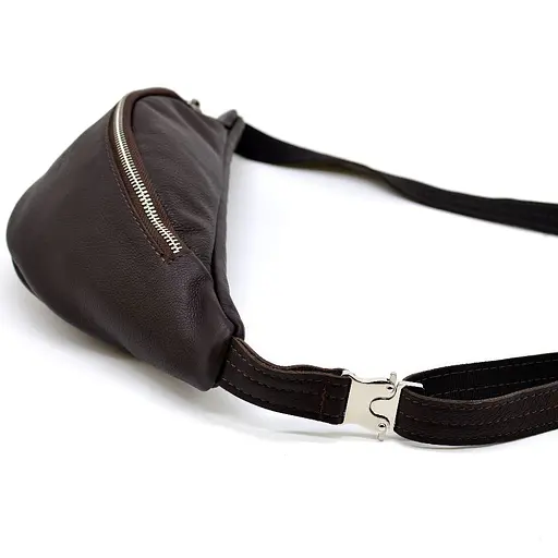 Кожаная мужская сумка на пояс TARWA 11х28х6 см sum0025981 - фото 7