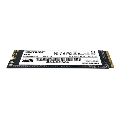 SSD-накопитель 256 ГБ Patriot P320 M.2 2280 PCIe 3.0 x4 NVMe TLC (P320P256GM28) - фото 2